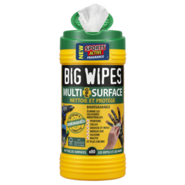 Lingettes Big Wipes Multi Surfaces (tube 80 lingettes)