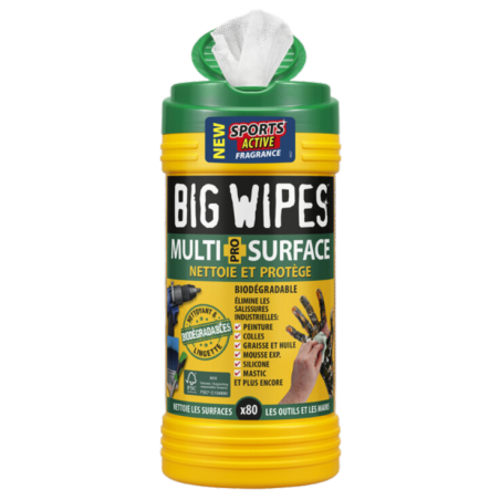 Lingettes Big Wipes Multi Surfaces (tube 80 lingettes)