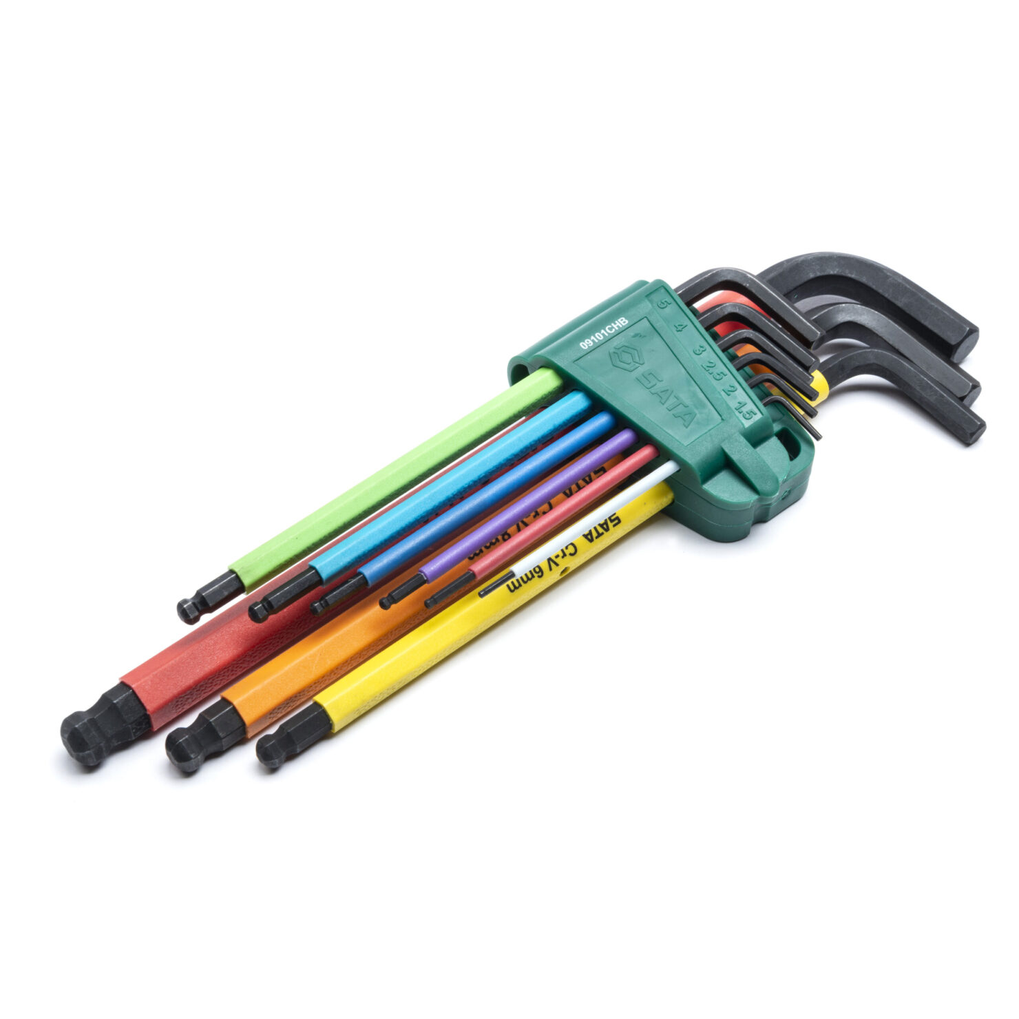 Sata Tools Jeu clés Allen 9 pièces à tête sphérique 1,5-10 mm