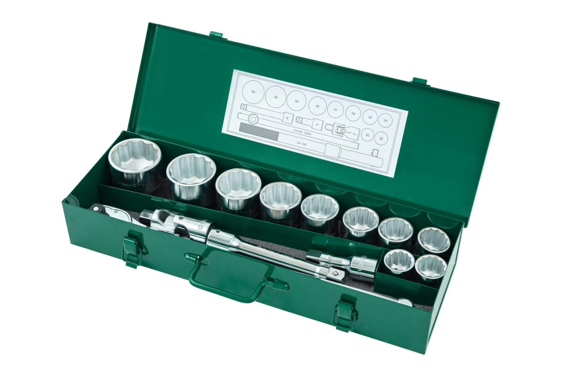 Sata Tools Assortiment 15 pcs Douilles 3/4'' 12 pcs