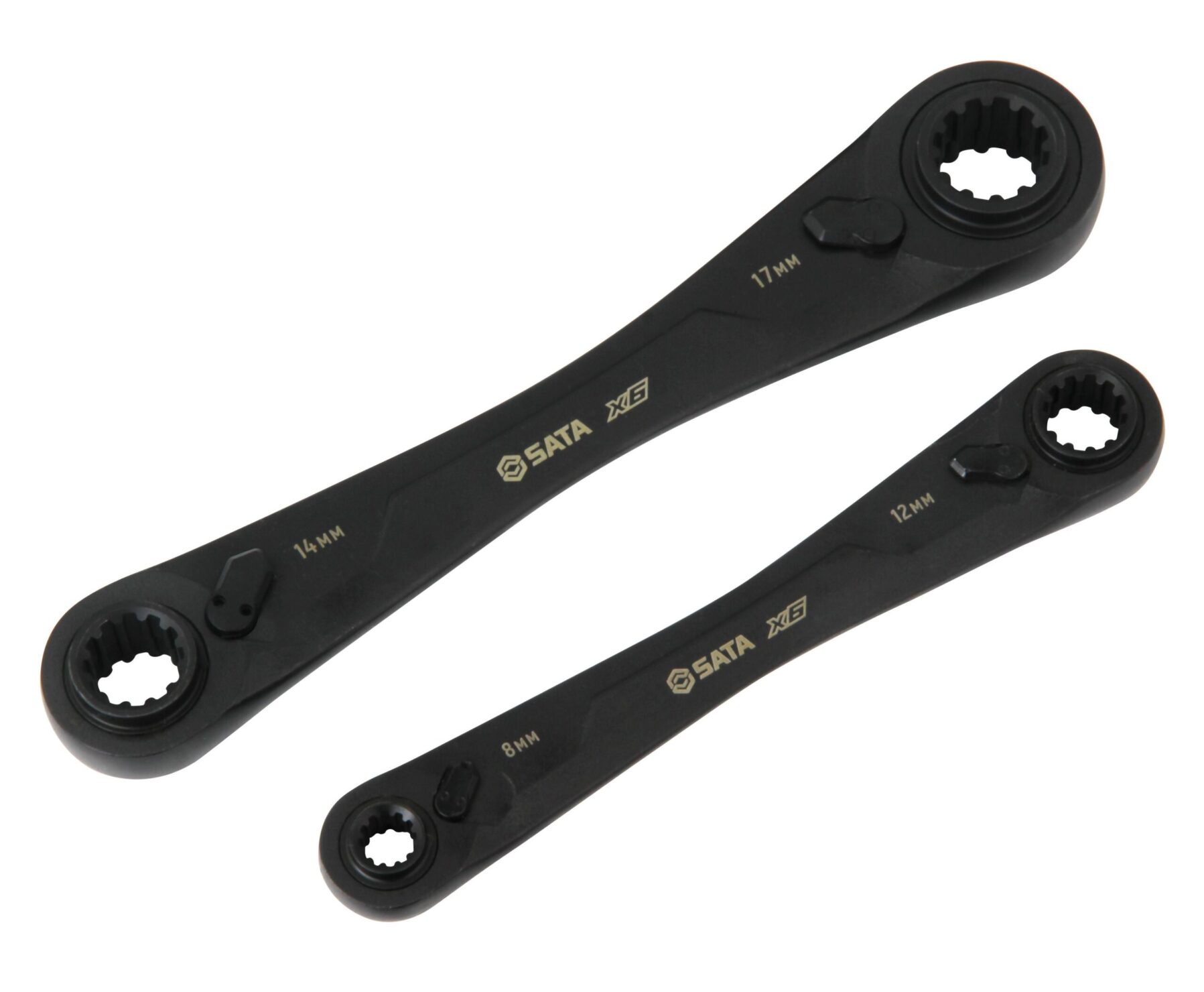 Sata Tools Jeu de 2 clés à cliquet X6 Quadbox™