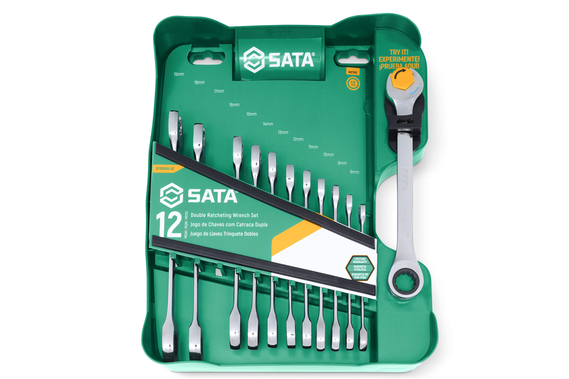Sata 12 clés mixtes cliquet
