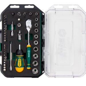 Coffret 1/4 cliquet 120 dents 49 pièces